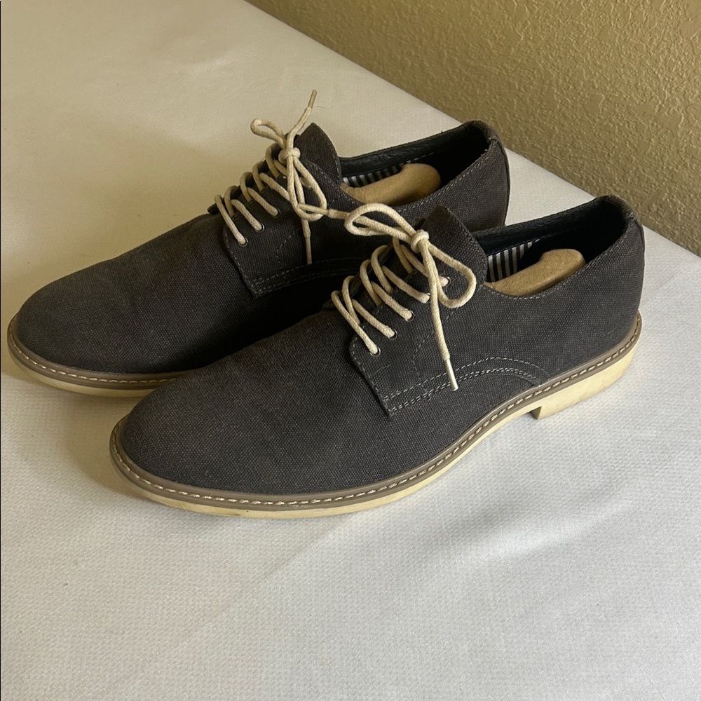 Men's Casual Canvas Gray Derby Shoes 
Size 10.5